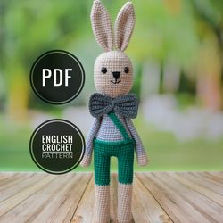 English PATTERN,pattern bunny,toy pattern,amigurumi pattern,crochet pattern