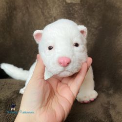 Custom order white mink animal