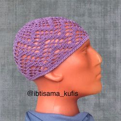 Handmade yoga crochet bucket hat mesh cotton slouchy skully beanie hats
