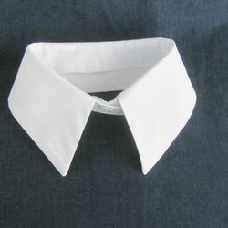 Handmade white detachable collar necklace, Shirt collar, Fake dickey false loose collar, dickie choker peterpan necklace