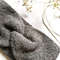 Women alpaca grey handknit earwarmer Wool headband Warm handknitted headband women gray alpaca headband