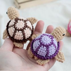 PDF Crochet Pattern, Crochet baby turtles, turtle shell, Succulent Turtle, baby turtle pattern, soft toy turtle