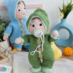 pdf pattern crochet doll, baby doll pattern, crochet doll clothes pattern, smart doll accessories