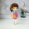 Holala doll clothes, Holala pattern pdf, 8 doll clothes pdf, tutorial doll cardigan, doll sweater knitting pattern
