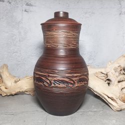 Pottery handmade jug 84.53 fl.oz Eco-friendly pitcher