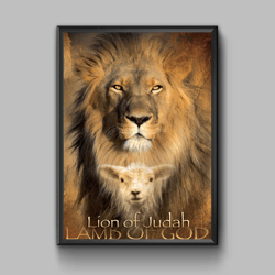 lion of judah poster, lamb of god, religious poster, digital download