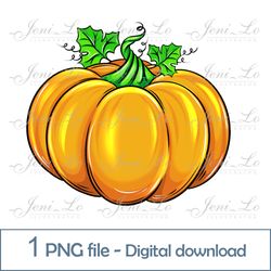 Pumpkin 1 PNG file Happy thanksgiving day Sublimation Fall clipart Digital download
