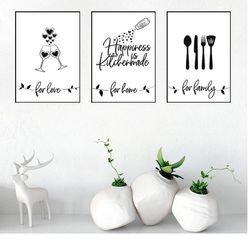 kitchen wall decor modern prints kitchen signs kitchen quotes wall art printable kitchen print set of 3 dining room wall