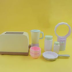 Mini paper kitchenware, include paper blender, paper bowl, paper fan, paper jar, paper pan, paper toaster, small size