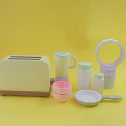 mini paper kitchenware, include paper blender, paper bowl, paper fan, paper jar, paper pan, paper toaster, small size