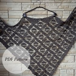 Crochet shawl pattern, Crochet shawl with skulls, Crochet shawl pattern easy, Crochet shawl for beginners, Pattern skull