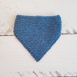 Blue Pet Bandana/Hand Knitted/Pet Accessories/Cats/Dogs