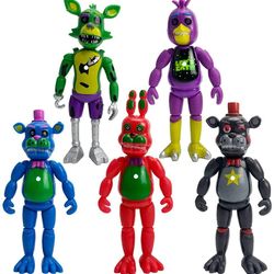 5 pcs Five Nights At Freddy's FNAF SET Action Figure Xmas ChristmasToy 2021