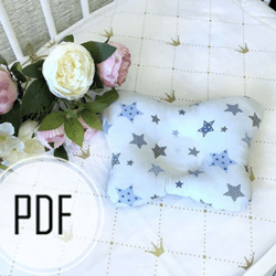 Baby pillow pattern, Baby girl pillow, baby head pillow