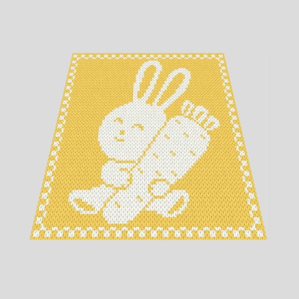 Loop yarn Bunny blanket graph pattern - Inspire Uplift
