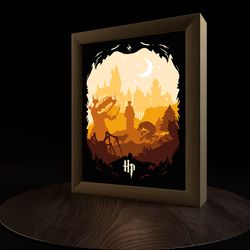 harry potter light box template, paper cut template light box, diy