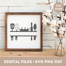 Kitchen Split Monogram svg, Kitchen Frame svg, Cutting file, Home Decor