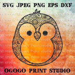 Penguin SVG, Zentangle SVG, Mandala svg, Sea animal svg