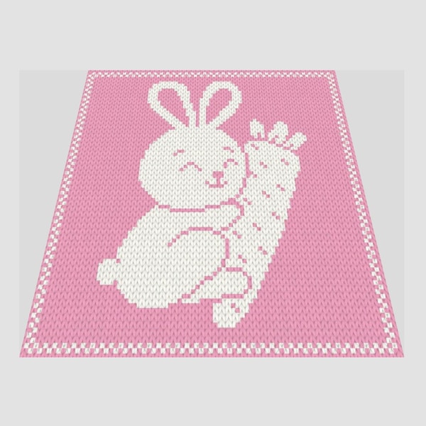 Loop yarn Bunny blanket pattern PDF - Inspire Uplift