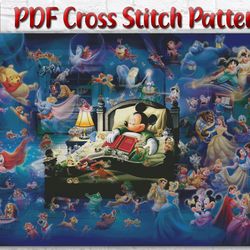 Mickey Mouse Cross Stitch Pattern / Disney Cross Stitch Pattern / Dream Cross Stitch Pattern / Large Printable PDF Chart