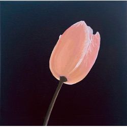 Pink Tulip Flower Painting, Pink Tulip Original Wall Art, Tulip Wall Art, Tulip Painting, Pink Flower Wall Decor