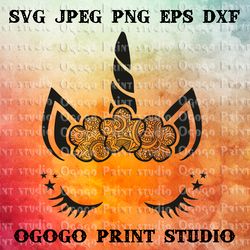Unicorn SVG, Zentangle SVG, Mandala svg, EPS, PNG, DXF, JPEG, Boho svg, Paper cut template