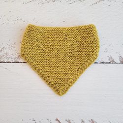 mustard pet bandana/hand knitted/pet accessories/cats/dogs