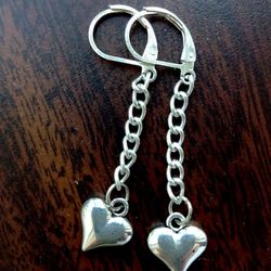 ryuk inspired earrings shinigami heart earrings death earrings silver heart earrings anime cosplay earrings anime lover