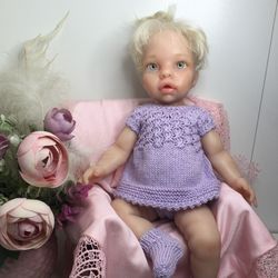 Beautiful silicone girl Inna 13 inch. Reborn doll. Fully anatomical baby.