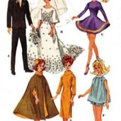 Digital | Vintage Barbie and Ken Sewing Pattern | Wardrobe Clothes for Dolls 11-1/2" - 12" | ENGLISH PDF TEMPLATE