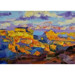 grand canyon painting america landscape arizona original art national park
