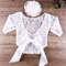 Newborn Girl Outfit Photo Prop Baby Infant 2 Pcs Set Lace Bodysuit Flower Headband (2).jpg