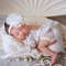 Newborn Girl Outfit Photo Prop Baby Infant 2 Pcs Set Lace Bodysuit Flower Headband (3).jpg