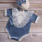 Newborn Girl Lace Ruffle Trim Velvet Bodysuit Headband Photography Prop Photography Set Baby Clothing (3).jpg