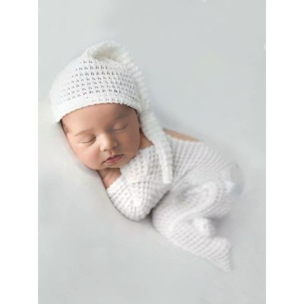 Newborn Baby Girl Boy Jumpsuit Hat Knitted Romper Overalls Photography Props Studio Photo (1).jpg