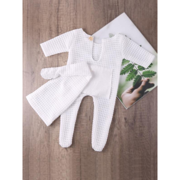 Newborn Baby Girl Boy Jumpsuit Hat Knitted Romper Overalls Photography Props Studio Photo (2).jpg
