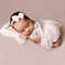 Newborn Girl Polka Dot Photography Prop V Neck Short Sleeve Ruffle Hem Flared Dress Headband Pillow Photography Set 3Pcs (1).jpg