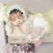 Newborn Girl Polka Dot Photography Prop Ruffle Hem Flared Lace Dress Hat Photography Set 4Pcs (2).jpg