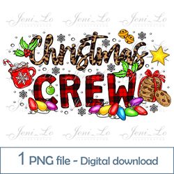 Christmas crew 1 PNG file Merry Christmas Sublimation Red buffalo plaid print clipart Digital download