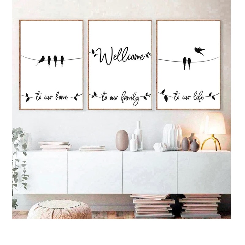 Welcome To Our Home Sign Print Printable Set Guest Room Deco | Inspire ...