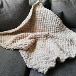 Queen size blanket chenille bedspread Giant Knit Blanket Aesthetic Blanket Gift for her