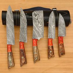 Hand Forged Damascus Steel Chef Knife Sets