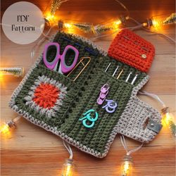 Crochet pattern hook case, Crochet pattern hook holder, Crochet pattern easy, Crochet pattern for beginners, Cute gift