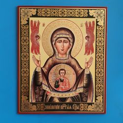 Virgin Mary of The Sign Orthodox icon free shipping