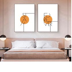 Stay Forever Romantic Quote Print Bedroom Print Set of 2 Couple Quote Prints Decor Couple Above Bed Decor Couple Bedroom