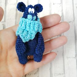 Pattern Brooch Bear Teddy PDF stuffed Toy pattern Bear Amigurumi Brooch Animal crochet pattern Crochet Bear Brooch