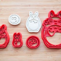 Totoro cookie cutters. Set 4 pcs.