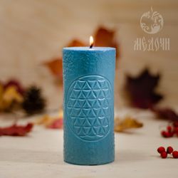 Cylinder flower of life candle, candles mold , resin mold.