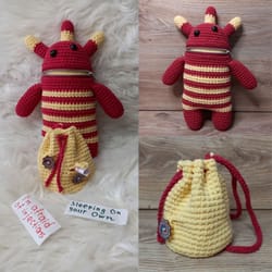 crochet pattern monster, crochet pattern toy, crochet pattern amigurumi, sorgenfresser, eater of fear worry and anxiety