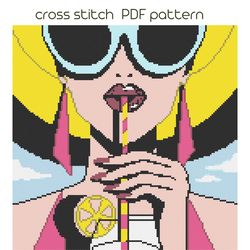 Pop Art cross stitch Cute cross stitch Contempory Modern cross stitch pattern /25/